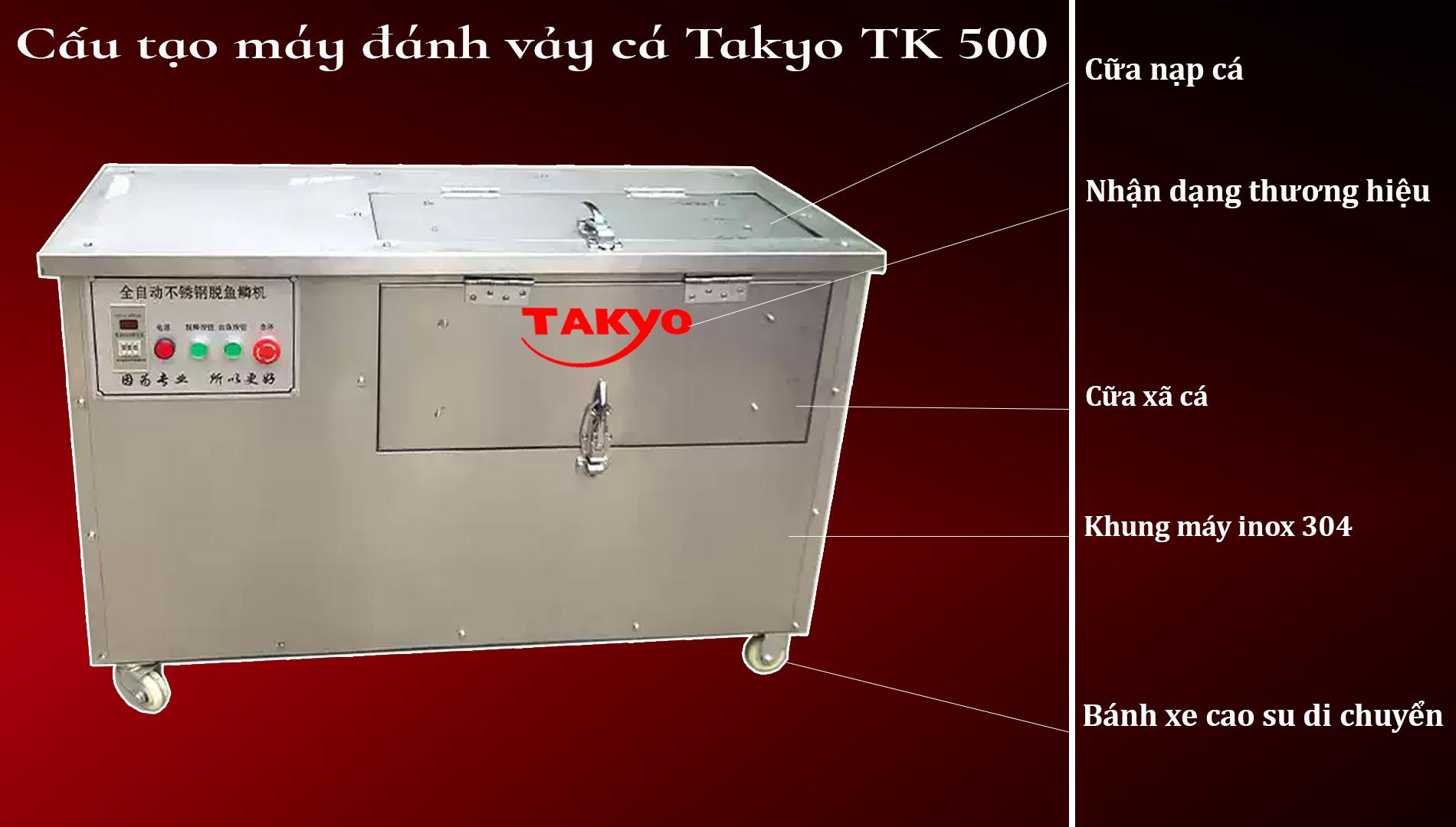 Máy đánh vảy cá công nghiệp TAKYO TK 500